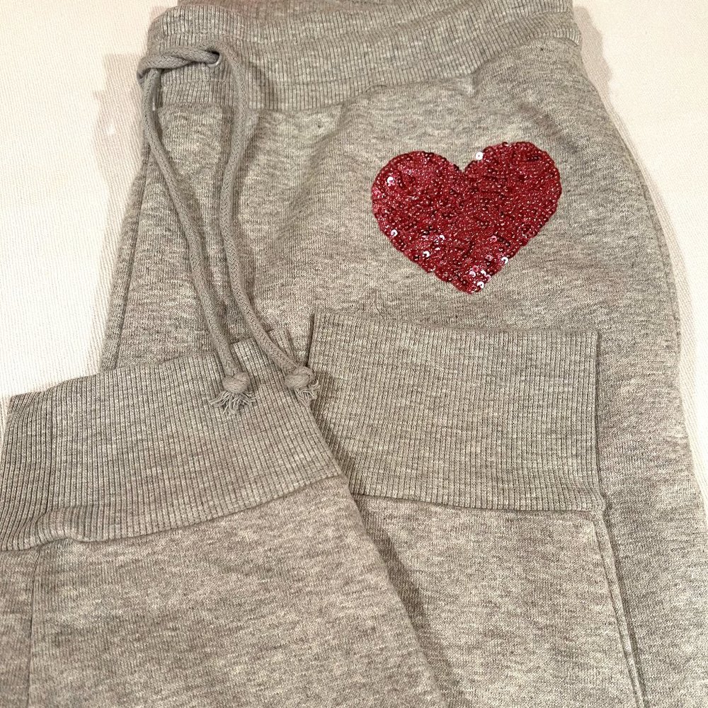 Charter Club Drawstring Heart-Patch Jogger Pants. - Picture 1 of 6